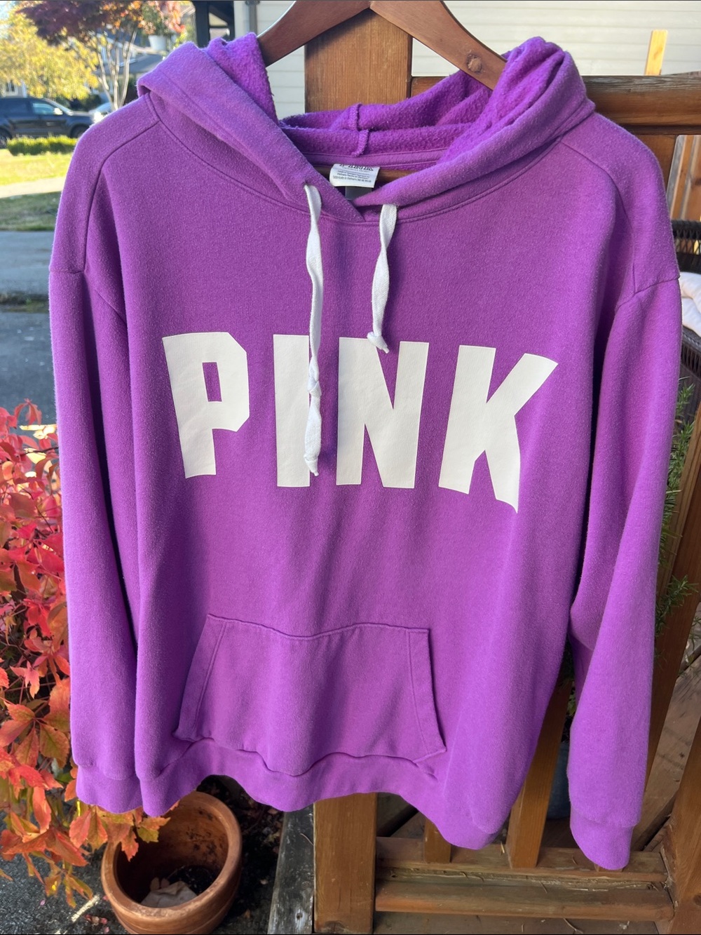 Victoria’s Secret PINK Purple Everyday Pullover Logo Hoodie – Size XL